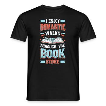 Romantische Spaziergänge Durch Den Buchladen. - Männer T-Shirt - Schwarz - Vorne - AI Model Male 178 light (178cm)