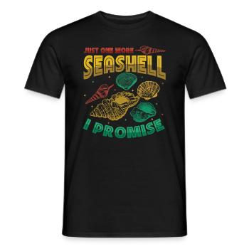 Only one shell left, collector shell. - Men's T-Shirt - black - Front - AI Model Male 178 light (178cm)