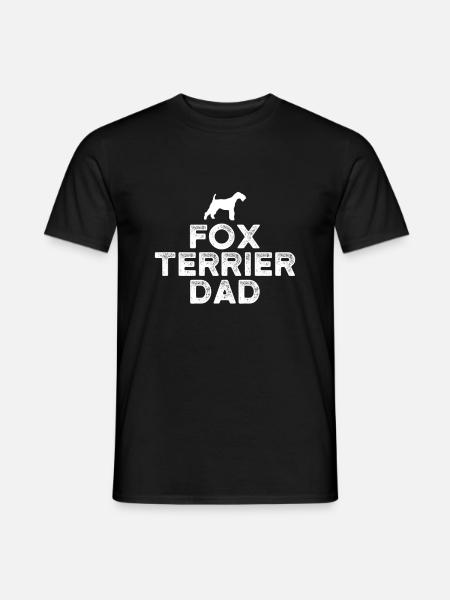 Foxterrier Papa - Männer T-Shirt - Schwarz