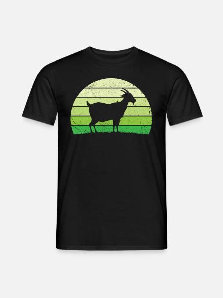 retro goats t-shirt goat - Men's T-Shirt - black