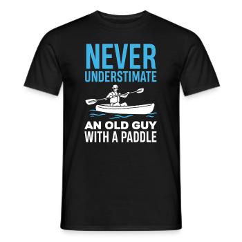 Kajak Kanu - Männer T-Shirt - Schwarz - Vorne - AI Model Male 178 light (178cm)