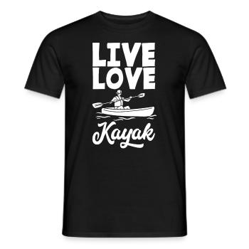 Kayak Canoë - T-shirt homme - noir - Devant - AI Model Male 178 light (178cm)