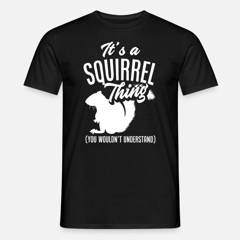 Eichhörnchen - Männer T-Shirt - Schwarz