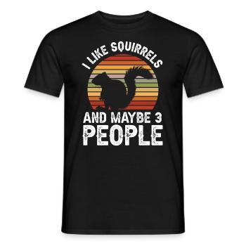 Eichhörnchen - Männer T-Shirt - Schwarz - Vorne - AI Model Male 178 light (178cm)