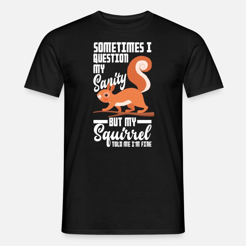 Eichhörnchen - Männer T-Shirt - Schwarz