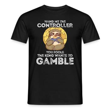 Hand me the controller you fools the king wants to - Männer T-Shirt - Schwarz - Vorne - AI Model Male 178 light (178cm)