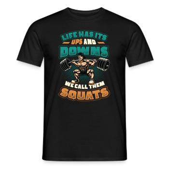 La vie a ses hauts et ses bas. - T-shirt homme - noir - Devant - AI Model Male 178 light (178cm)