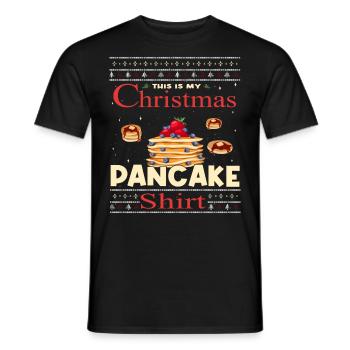 Ceci est ma crêpe de Noël - T-shirt homme - noir - Devant - AI Model Male 178 light (178cm)