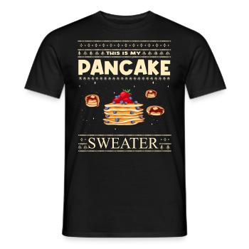 Ceci est ma crêpe de Noël - T-shirt homme - noir - Devant - AI Model Male 178 light (178cm)