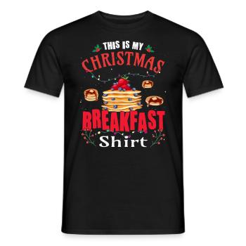 Ceci est ma crêpe de Noël - T-shirt homme - noir - Devant - AI Model Male 178 light (178cm)