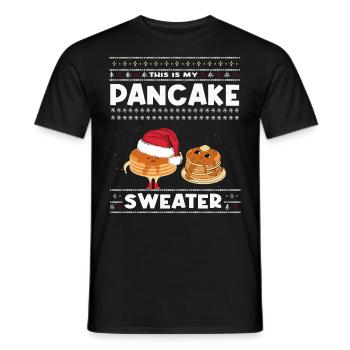 Ceci est ma crêpe de Noël - T-shirt homme - noir - Devant - AI Model Male 178 light (178cm)
