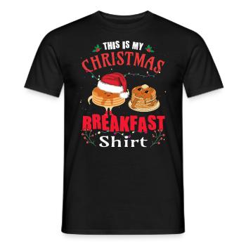 Ceci est ma crêpe de Noël - T-shirt homme - noir - Devant - AI Model Male 178 light (178cm)