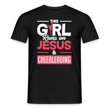 Drôle de pom-pom girl Cheerleading Cadeau - T-shirt homme - noir - Devant - AI Model Male 178 light (178cm)