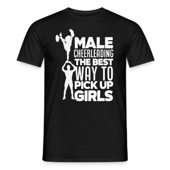 Lustiges Cheerleader Cheerleading Geschenk - Männer T-Shirt - Schwarz - Vorne - AI Model Male 178 light (178cm)