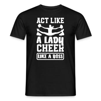 Lustiges Cheerleader Cheerleading Geschenk - Männer T-Shirt - Schwarz - Vorne - AI Model Male 178 light (178cm)