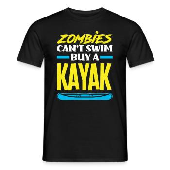 Kayak Canoë - T-shirt homme - noir - Devant - AI Model Male 178 light (178cm)