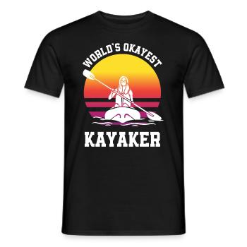 Kayak Canoë - T-shirt homme - noir - Devant - AI Model Male 178 light (178cm)