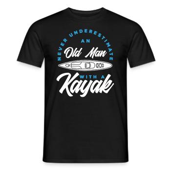 Kayak Canoë - T-shirt homme - noir - Devant - AI Model Male 178 light (178cm)