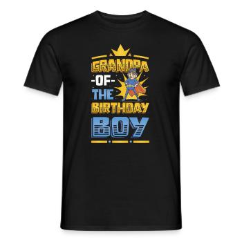 Grandfather Of the Birthday Child - Men's T-Shirt - black - Front - AI Model Male 178 light (178cm)