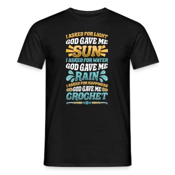 Crocheter des fils chanceux - T-shirt homme - noir - Devant - AI Model Male 178 light (178cm)