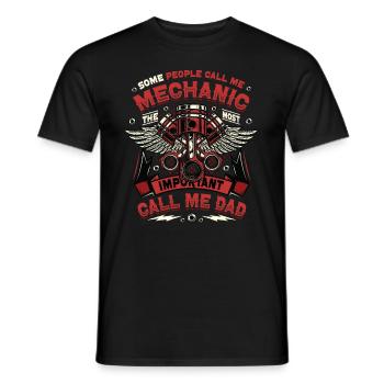 Mechaniker Das Wichtigste Call Me Dad Auto - Männer T-Shirt - Schwarz - Vorne - AI Model Male 178 light (178cm)