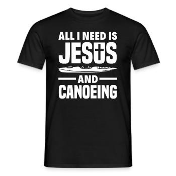 Kayak Canoë - T-shirt homme - noir - Devant - AI Model Male 178 light (178cm)