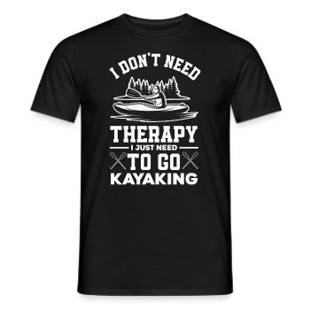 Kajak Kanu - Männer T-Shirt - Schwarz - Vorne - AI Model Male 178 light (178cm)