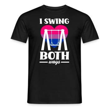 Bisexuell LGBTQ+ Bi LGBTQ - Männer T-Shirt - Schwarz - Vorne - AI Model Male 178 light (178cm)