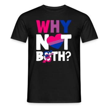 Bisexuell LGBTQ+ Bi LGBTQ - Männer T-Shirt - Schwarz - Vorne - AI Model Male 178 light (178cm)