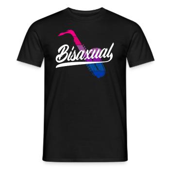 Bisexuell LGBTQ+ Bi LGBTQ - Männer T-Shirt - Schwarz - Vorne - AI Model Male 178 light (178cm)