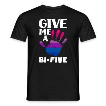 Bisexuell LGBTQ+ Bi LGBTQ - Männer T-Shirt - Schwarz - Vorne - AI Model Male 178 light (178cm)
