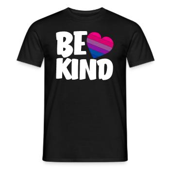 Bisexuell LGBTQ+ Bi LGBTQ - Männer T-Shirt - Schwarz - Vorne - AI Model Male 178 light (178cm)