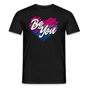 Bisexuell LGBTQ+ Bi LGBTQ - Männer T-Shirt - Schwarz - Vorne - AI Model Male 178 light (178cm)