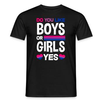 Bisexuell LGBTQ+ Bi LGBTQ - Männer T-Shirt - Schwarz - Vorne - AI Model Male 178 light (178cm)