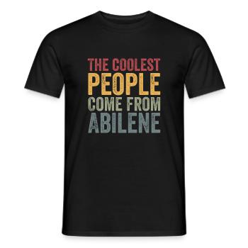 Les gens les plus cool viennent d’Abilene - T-shirt homme - noir - Devant - AI Model Male 178 light (178cm)