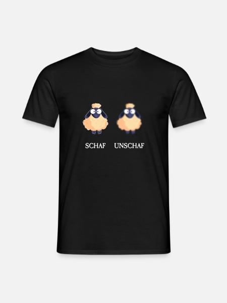 Schaf unschaf - Männer T-Shirt - Schwarz