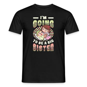 Annoncez qu’elle sera une grande sœur 2023. - T-shirt homme - noir - Devant - AI Model Male 178 light (178cm)