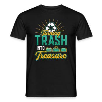 Transformer les ordures en trésor, recycler. - T-shirt homme - noir - Devant - AI Model Male 178 light (178cm)