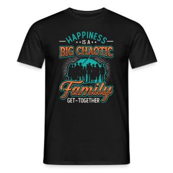 Matching outfit for the family group. - Men's T-Shirt - black - Front - AI Model Male 178 light (178cm)