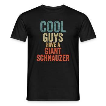 Cool Guys a un schnauzer géant - T-shirt homme - noir - Devant - AI Model Male 178 light (178cm)