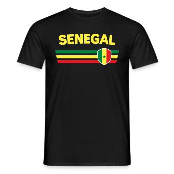 Senegal fan tshirt/trikot for global competitions - Men's T-Shirt - black - Front - AI Model Male 178 light (178cm)