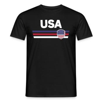 USA fan tshirt/trikot for global competitions - Men's T-Shirt - black - Front - AI Model Male 178 light (178cm)