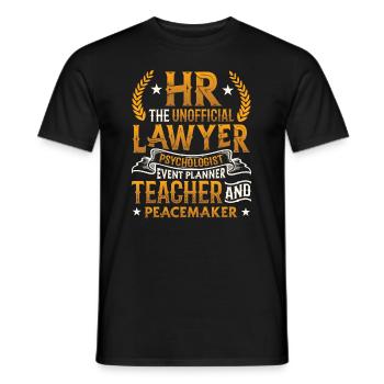Hr Humanressourcen - Männer T-Shirt - Schwarz - Vorne - AI Model Male 178 light (178cm)