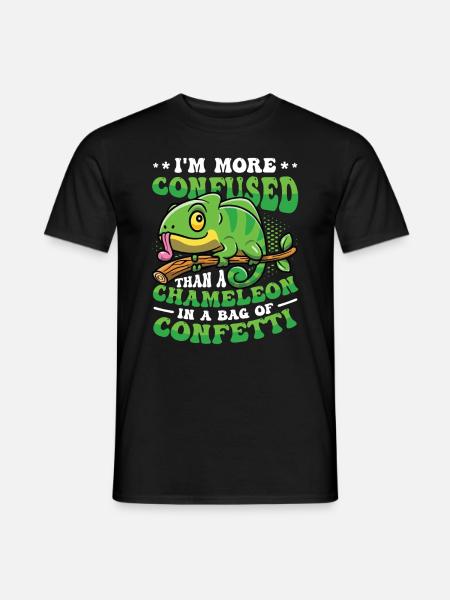 Verwirrter Als Ein Chamäleon. - Männer T-Shirt - Schwarz