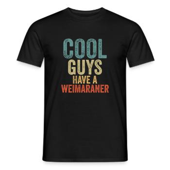 Cool Guys have a weimaraner - Männer T-Shirt - Schwarz - Vorne - AI Model Male 178 light (178cm)