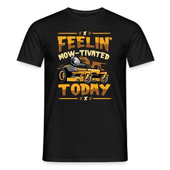 Feelin' Mow - Agent d’application de la loi motivé - T-shirt homme - noir - Devant - AI Model Male 178 light (178cm)