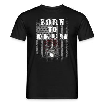 Born to drum - drummer - Men's T-Shirt - black - Front - AI Model Male 178 light (178cm)