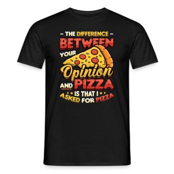 Ich Habe Um Pizza Gebeten. - Männer T-Shirt - Schwarz - Vorne - AI Model Male 178 light (178cm)