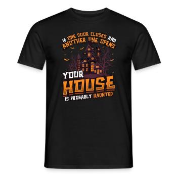 Lustiges Halloween-haus Spukt An Halloween. - Männer T-Shirt - Schwarz - Vorne - AI Model Male 178 light (178cm)