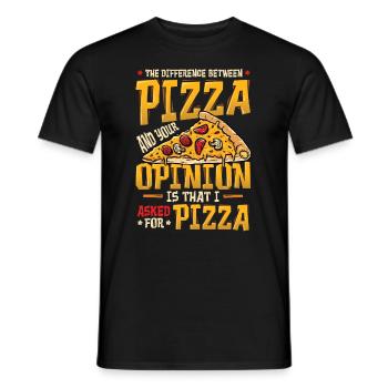 Ich Habe Um Pizza Gebeten. - Männer T-Shirt - Schwarz - Vorne - AI Model Male 178 light (178cm)